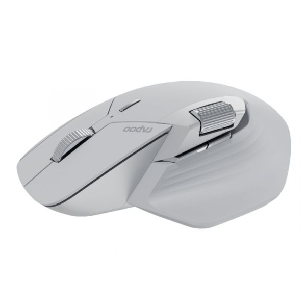 Rapoo MT760L Vezeték nélküli optikai egér, 2,4GHz + Bluetooth, fehér-szürke (226037)